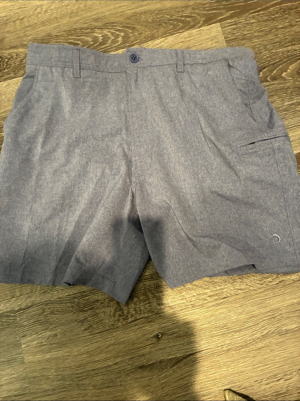Reel Legends Men's Hybrid Shorts — Heathered Blue. B32